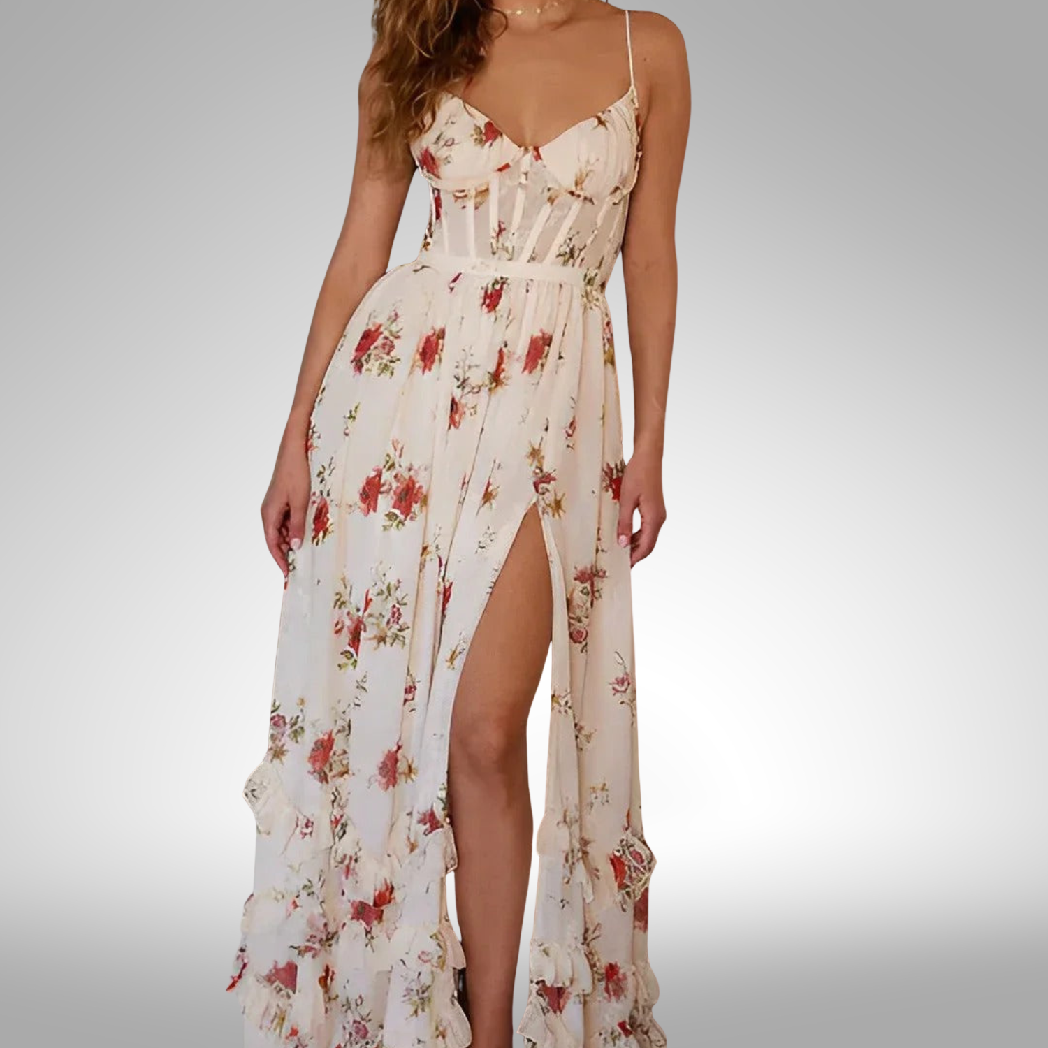 Sonja | Midi-mekko kukkakuviolla