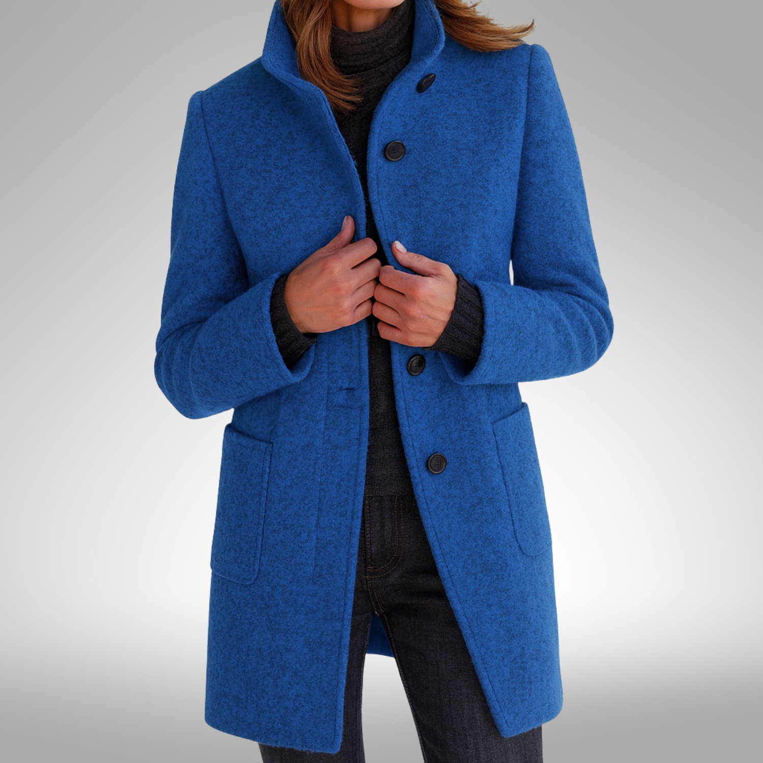 LIDIA | Villasekoitteinen korkeakauluksinen takki