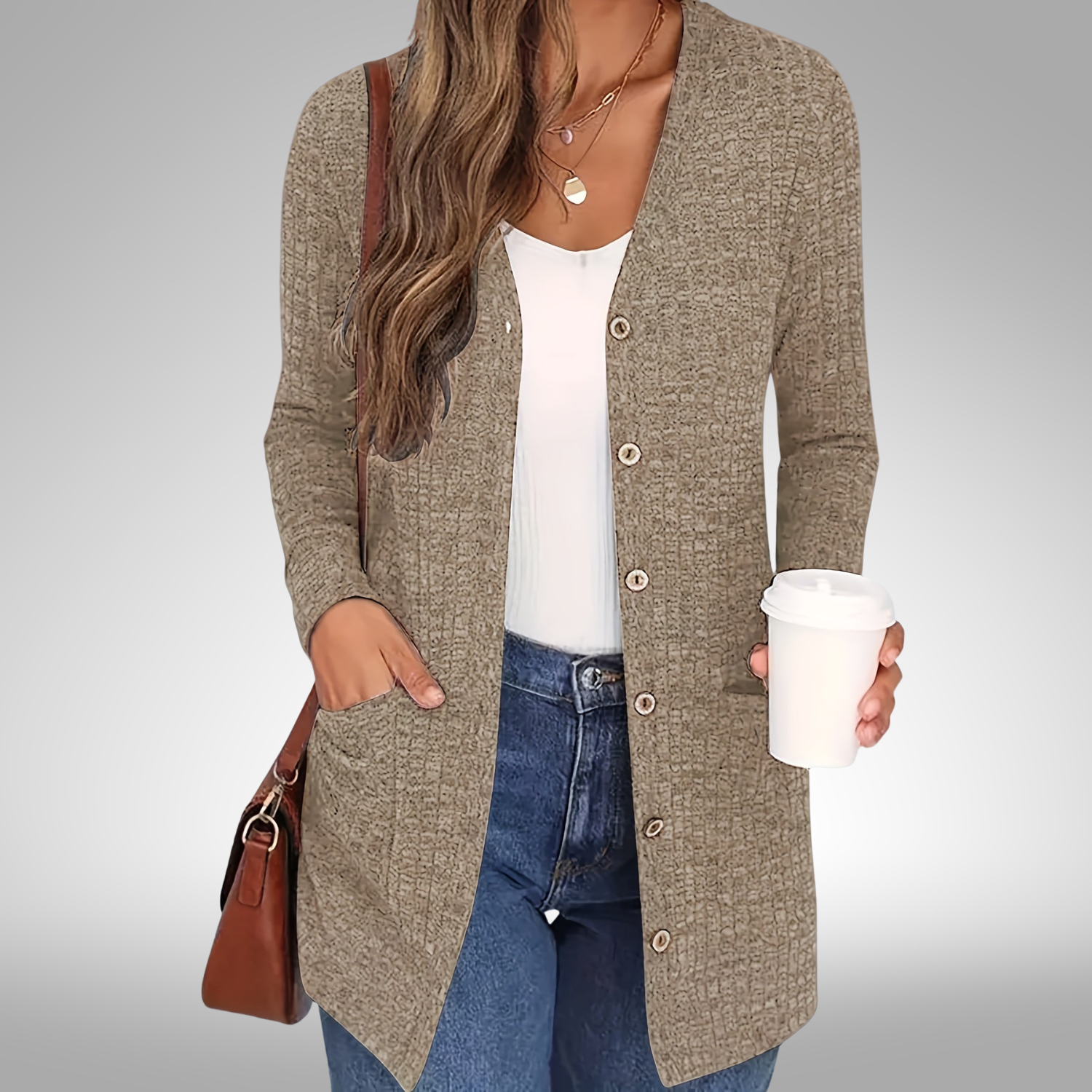 V-hals™ | Naisten Tyylikäs V-hals Cardigan